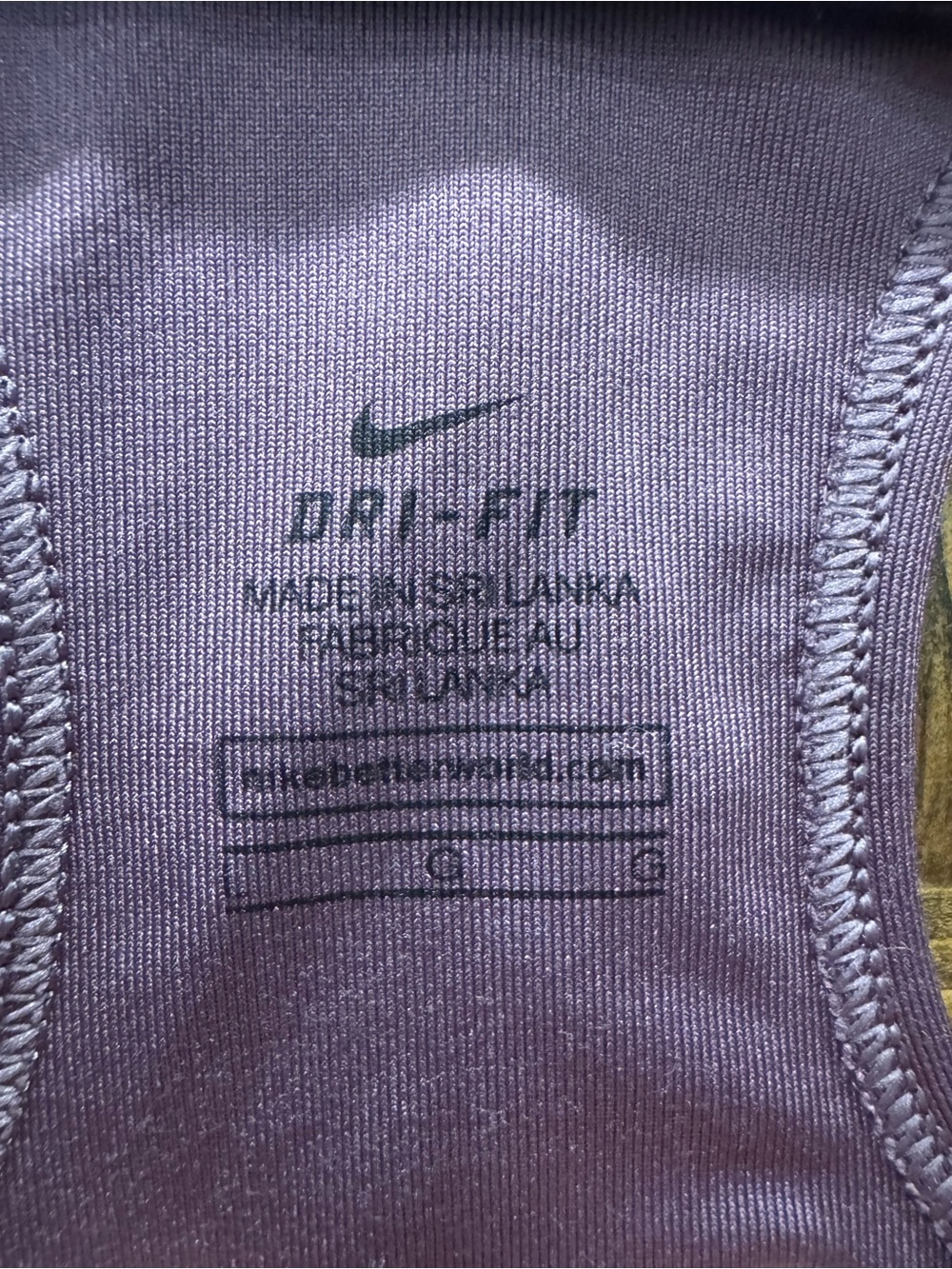 Nike Mauve Racerback Sports Bra with Light Band - Picture 3 of 3